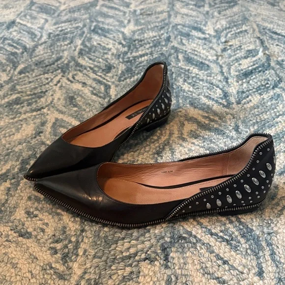Rachel Zoe Black Studded Flats - Picture 3 of 4